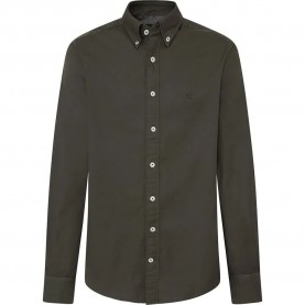 риза,с,дълъг,ръкав,мъжки,ризи,hackett,dyed,oxford,long,sleeve,shirt,peat,(brown)
