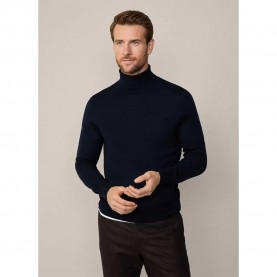 блуза,мъжки,пуловери,hackett,merino,silk,roll,high,neck,sweater,blue