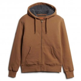 Блуза Superdry Borg Lined full zip sweatshirt - Brown (Caramel Brown) блуза,мъжки,пуловери,superdry,borg,lined,full,zip,sweatshirt,brown,(caramel,brown)