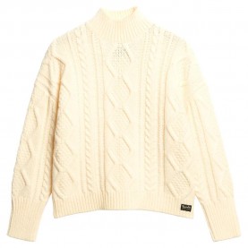 блуза,дамски,пуловери,дамски,плетени,дрехи,superdry,cable,high,neck,sweater,jasper,white,(white)