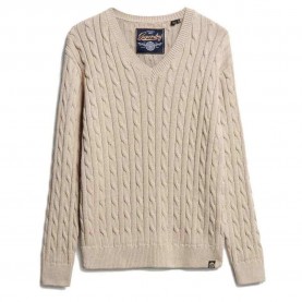 блуза,дамски,пуловери,дамски,плетени,дрехи,superdry,cable,v,neck,sweater,oatmeal,beige,(beige)
