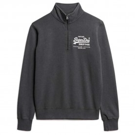блуза,мъжки,пуловери,superdry,classic,vl,graphic,half,zip,sweatshirt,grey,(washed,black)