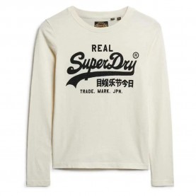 тениска,дамски,тениски,superdry,embellished,vl,graphic,long,sleeve,t,shirt,beige