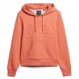 суичър,дамски,блузи,superdry,embossed,vl,graphic,hoodie,la,coral,marl,(orange)
