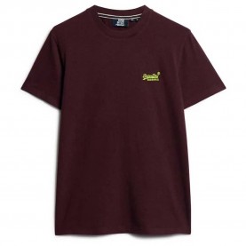 тениска,мъжки,тениски,superdry,essential,logo,embroidered,short,sleeve,t,shirt,tawnty,port,marl,fluro,yellow,(red)