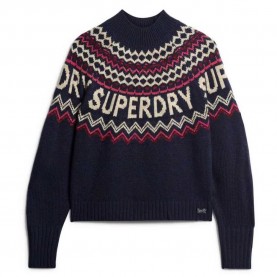 блуза,дамски,пуловери,дамски,плетени,дрехи,superdry,fairisle,branded,jumper,sweater,blue