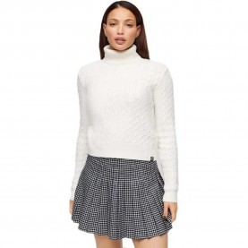 блуза,дамски,пуловери,дамски,плетени,дрехи,superdry,fitted,cable,high,neck,sweater,white,(softest,ecru)