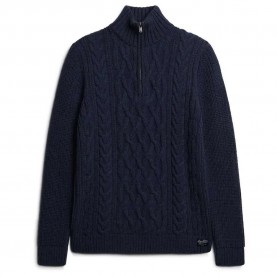 блуза,мъжки,пуловери,superdry,jacob,cable,half,zip,sweater,blue