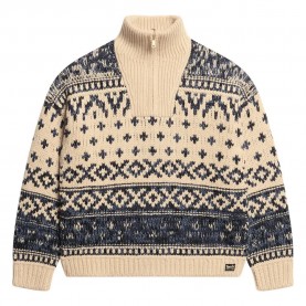 Блуза Superdry Lodge half zip sweater - Beige (Island Ecru) блуза,дамски,пуловери,дамски,плетени,дрехи,superdry,lodge,half,zip,sweater,beige,(island,ecru)