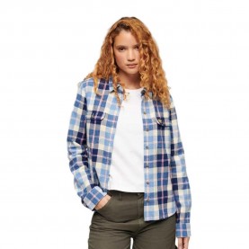 карирана,риза,дамски,якета,и,палта,superdry,lumberjack,check,flannel,overshirt,blue