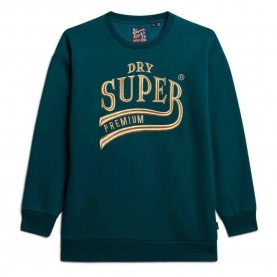 рокля,дамски,поли,и,рокли,superdry,luxe,metallic,logo,long,sleeve,midi,dress,deep,teal,(green)