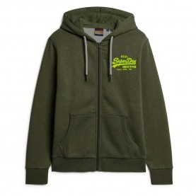 блуза,мъжки,пуловери,superdry,neon,vl,graphic,full,zip,sweatshirt,thrift,olive,marl,(green)