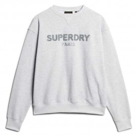 Блуза Superdry Sport Luxe Loose sweatshirt - Grey (Cadet Grey Marl) блуза,дамски,блузи,superdry,sport,luxe,loose,sweatshirt,grey,(cadet,grey,marl)