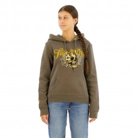 суичър,дамски,блузи,superdry,tattoo,script,graphic,hoodie,dusky,slate,grey,(brown)