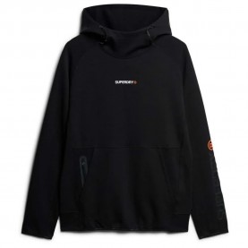 суичър,мъжки,пуловери,superdry,tech,logo,loose,hoodie,black