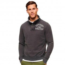 блуза,мъжки,пуловери,superdry,vintage,athletic,henley,sweatshirt,grey,(washed,black)