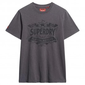 тениска,мъжки,тениски,superdry,workwear,script,graphic,short,sleeve,t,shirt,dark,slate,grey,slub,(grey)
