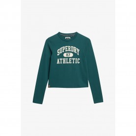 тениска,дамски,тениски,superdry,athletic,ringer,slim,long,sleeve,t,shirt,dark,pine,green,(green)