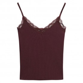 тениска,дамски,тениски,superdry,essential,rib,lace,sleeveless,v,neck,t,shirt,port,red,(red)