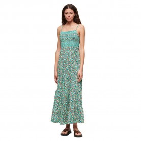 рокля,дамски,поли,и,рокли,superdry,smocked,sleeveless,long,dress,multicolor,(betsy,ditsy,green)