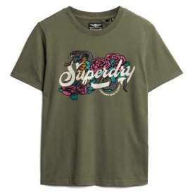 Тениска Superdry Tattoo Script Relaxed short sleeve T-shirt - Green (Dusty Olive Green) тениска,мъжки,тениски,дамски,тениски,superdry,tattoo,script,relaxed,short,sleeve,t,shirt,green,(dusty,olive,green)