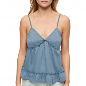 потник,дамски,блузи,дамски,ризи,superdry,tiered,jersey,cami,sleeveless,blouse,blue,(mariner,navy)