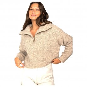 блуза,дамски,пуловери,дамски,плетени,дрехи,billabong,lost,heaven,half,zip,sweater,beige