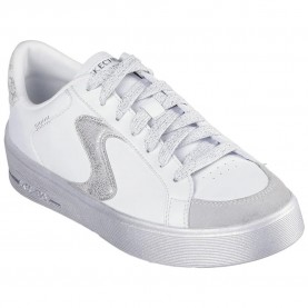 маратонки,дамски,маратонки,skechers,hiland,trainers,white,duraleather,silver,trim,(white)