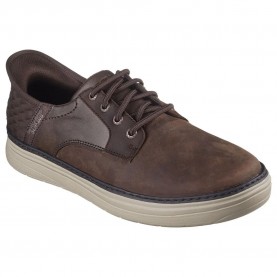 Маратонки Skechers Hyland slip-on trainers - Brown (Cocoa Leather) маратонки,мъжки,маратонки,дамски,маратонки,skechers,hyland,slip,on,trainers,brown,(cocoa,leather)