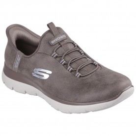 Маратонки Skechers Summits slip-on trainers - Grey (Brown Mesh / Lavender Trim) маратонки,мъжки,маратонки,дамски,маратонки,skechers,summits,slip,on,trainers,grey,(brown,mesh,lavender,trim)