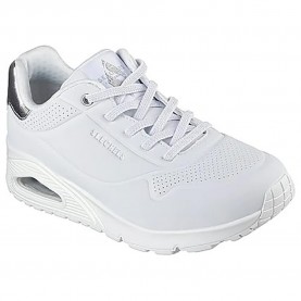 маратонки,дамски,маратонки,skechers,uno,trainers,white,durabuck,silver,duraleather,mesh,trim,(white)