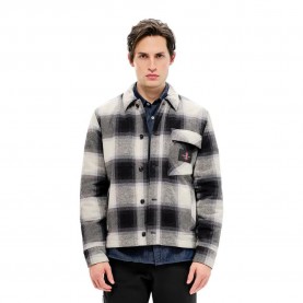 риза,с,дълъг,ръкав,мъжки,ризи,the,mountain,studio,padded,overshirt,long,sleeve,shirt,grey,(black,onyx)