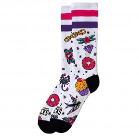 чорапи,дамски,чорапи,american,socks,cupcake,long,socks,white,(white)