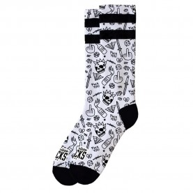 чорапи,дамски,чорапи,american,socks,no,direction,long,socks,white,(white,black)