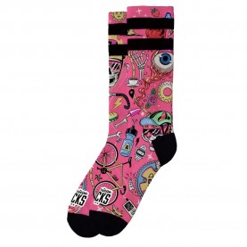 чорапи,дамски,чорапи,american,socks,cycling,beast,long,socks,pink,(pink)
