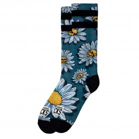чорапи,дамски,чорапи,american,socks,daisies,long,socks,blue,(blue)