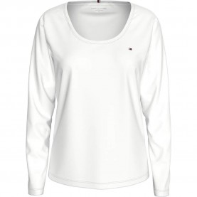 тениска,дамски,пижами,tommy,hilfiger,uw0uw05228,long,sleeve,pyjama,t,shirt,white