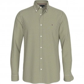 риза,с,дълъг,ръкав,мъжки,ризи,tommy,hilfiger,micro,print,sf,long,sleeve,shirt,green