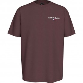 тениска,мъжки,тениски,tommy,jeans,dm0dm19691,short,sleeve,t,shirt,brown,(deep,rouge)