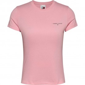 тениска,дамски,тениски,tommy,jeans,linear,short,sleeve,t,shirt,ballet,pink,(pink)