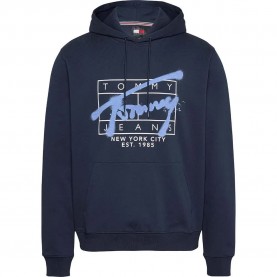 суичър,мъжки,пуловери,tommy,jeans,reg,spray,hoodie,blue