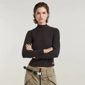 тениска,дамски,тениски,g,star,asymmetric,long,sleeve,t,shirt,black