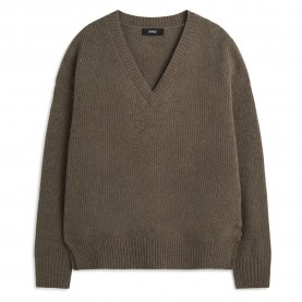 блуза,дамски,пуловери,дамски,плетени,дрехи,ecoalf,azalea,sweater,brown,melange,(brown)