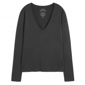 тениска,дамски,тениски,ecoalf,bea,long,sleeve,t,shirt,caviar,(grey)