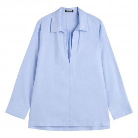 риза,с,дълъг,ръкав,дамски,блузи,дамски,ризи,ecoalf,vega,long,sleeve,shirt,blue