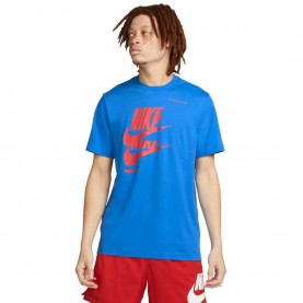 тениска,мъжки,тениски,nike,sportswear,sport,essentials+,short,sleeve,t,shirt,blue,(signal,blue,university,red)