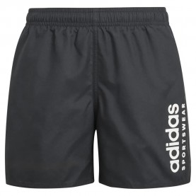 бански,гащета,детски,бански,костюми,adidas,sportswear,essentials,logo,clx,swimming,shorts,black,white,(black)