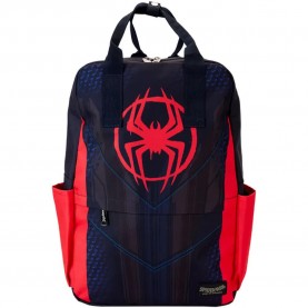 раница,раници,loungefly,nylon,miles,morales,spider,verse,marvel,suit,backpack,43,cm,red