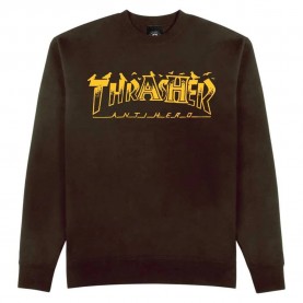 блуза,мъжки,пуловери,thrasher,pigeon,mag,sweatshirt,brown,(dark,chocolate)