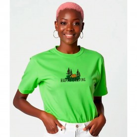 Тениска Kruskis Happy Camping short sleeve T-shirt - Green (Light Green) тениска,дамски,тениски,kruskis,happy,camping,short,sleeve,t,shirt,green,(light,green)